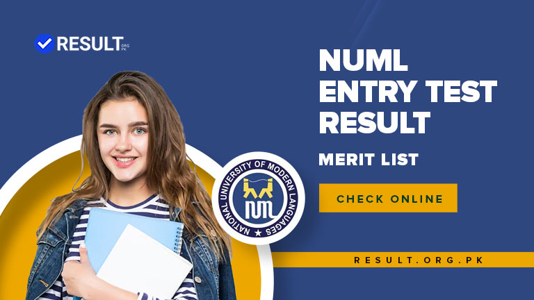NUML Entry Test Result 2023 2024 merit list