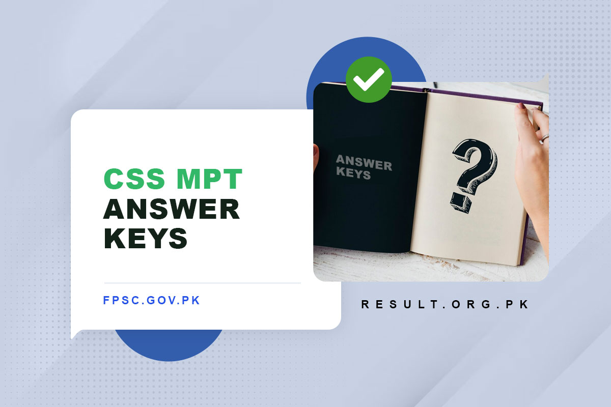 CSS MPT Answer Keys 2024 FPSC 19 November