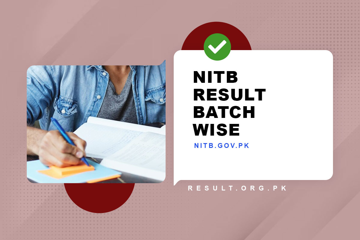 NITB Result 2023 Batch Wise Online Check