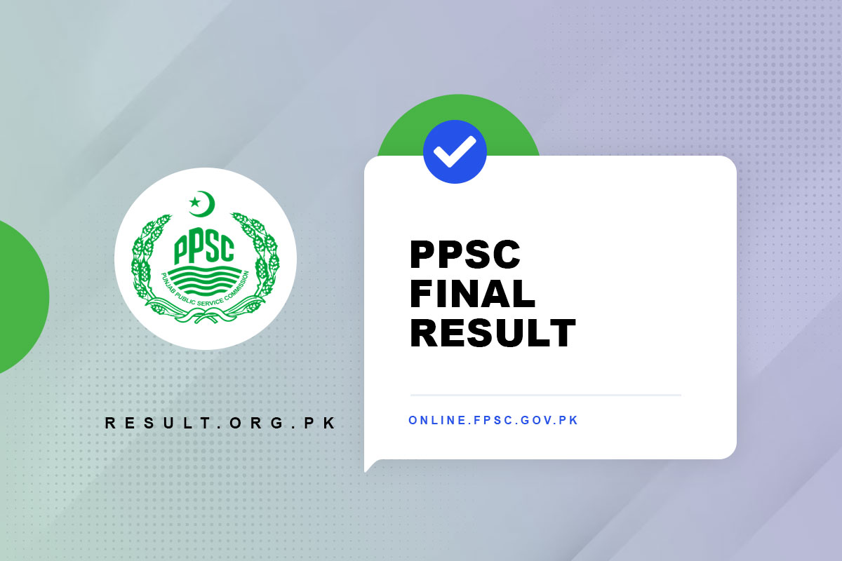 PPSC Final Result 2023 Marks Detail DMC Online Check