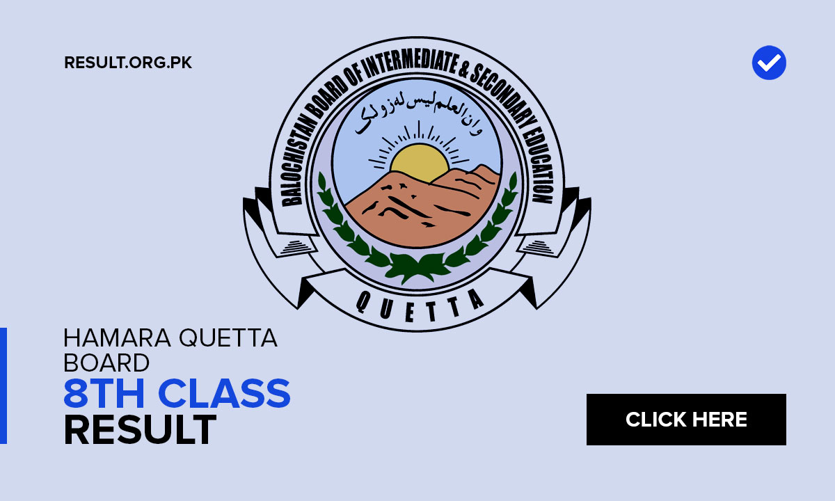 Hamara Quetta 8th Class Result  2024