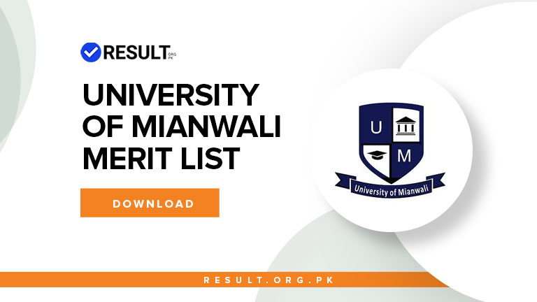 University of Mianwali Merit List 2024 UMW Download