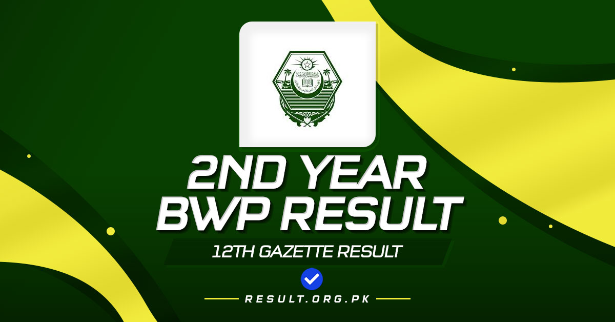 BISE Bahawalpur Board 12th Class 2nd Year Result Gazette 2024