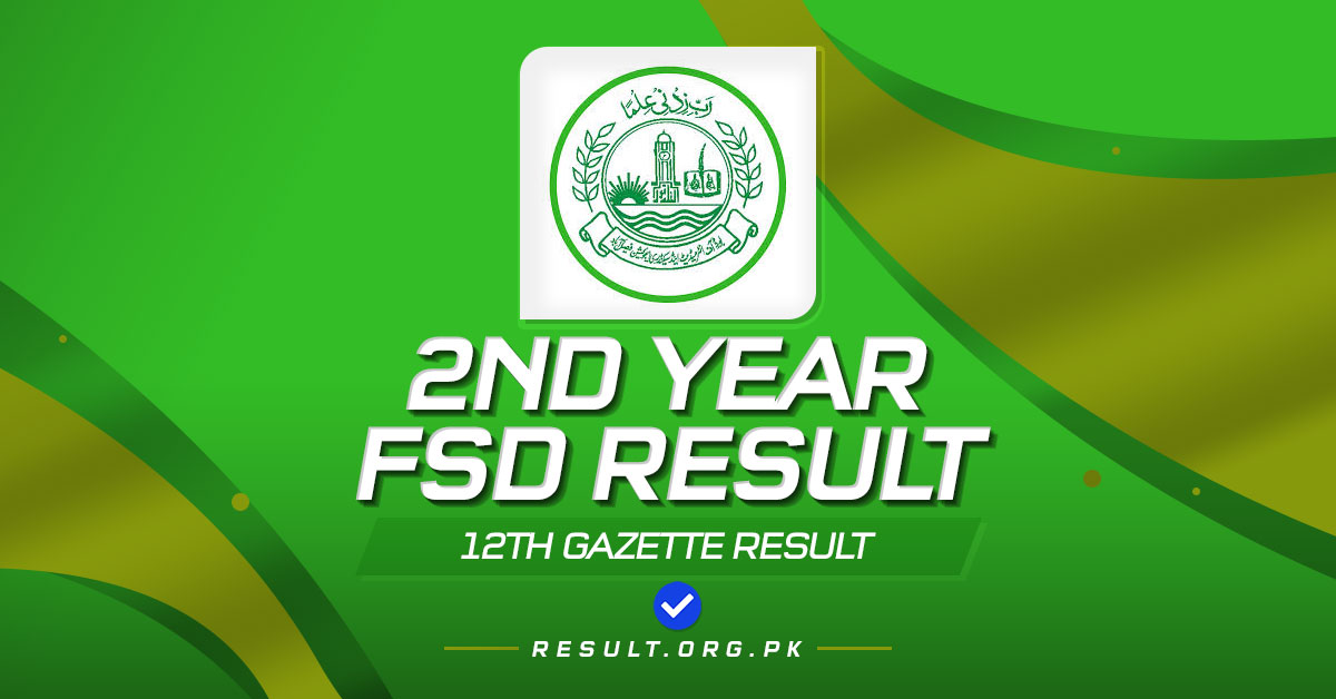 BISE Faisalabad Board 12th Class 2nd Year Result Gazette 2024