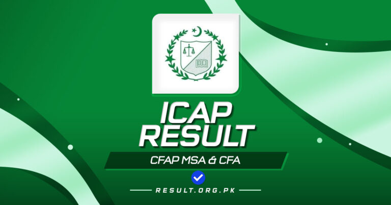 ICAP Result 2024 Check Online CFAP MSA & CFA Result