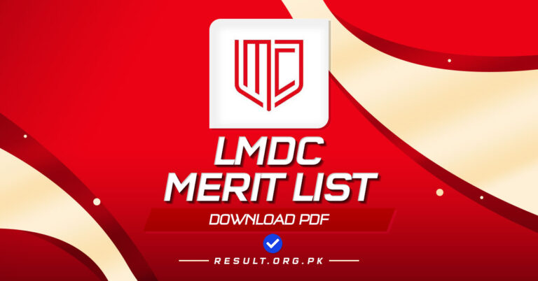 LMDC Merit List 2024 MBBS & BDS