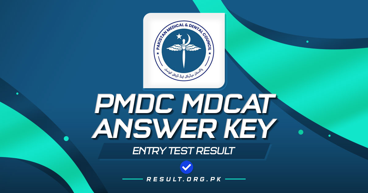 PMDC MDCAT Answer Key 2024 22 September Entry Test